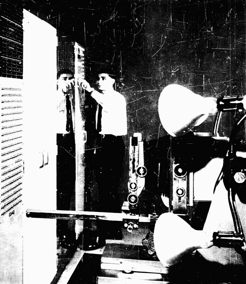 Thomas Arthur Osborn operating the Mark I Perceptron